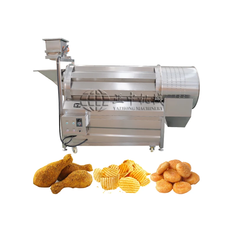Commercial drum flavour mixer snacks flavor blender groundnut seasoning machine food snacks flavoring machine