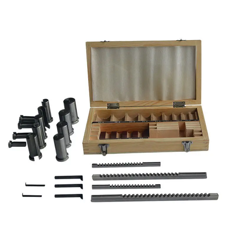 
22 pcs hss Groove keyway broach broaches set key tool Bushing Shim Set Metric System 12-30 HSS Keyway Tool knife for CNC Machine 