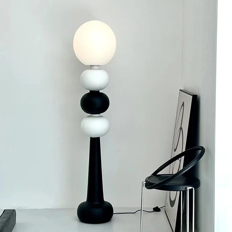 Italian simple style clothing store hotel living room bedroom creative black resin floor lamp