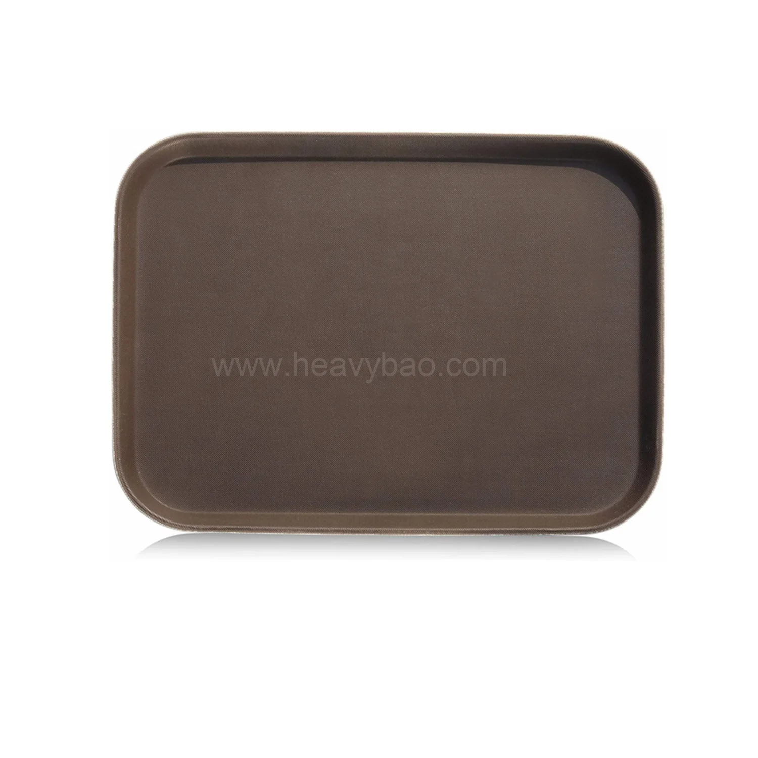Высококачественный нескользящий пластиковый прямоугольный поднос Heavybao для быстрого питания ресторана с текстурной поверхностью