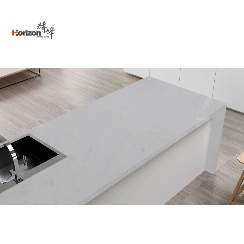 Horizon quartz artificial for kitchens white natural quartz slabs countertops