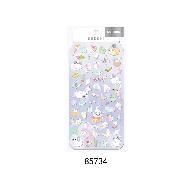  Nekoni Kawaii милые животные бумажные наклейки декоративные Клейкие Мультяшные на заказ для