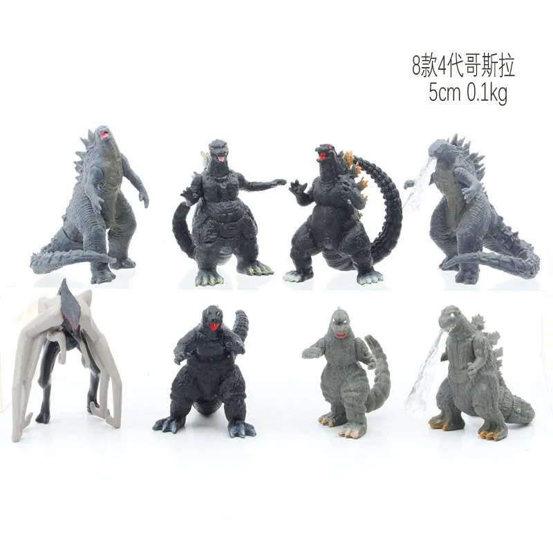 Hot Toy 8 Styles Action Figure PVC Monster Dinosaur 5cm Godzillaed Collect