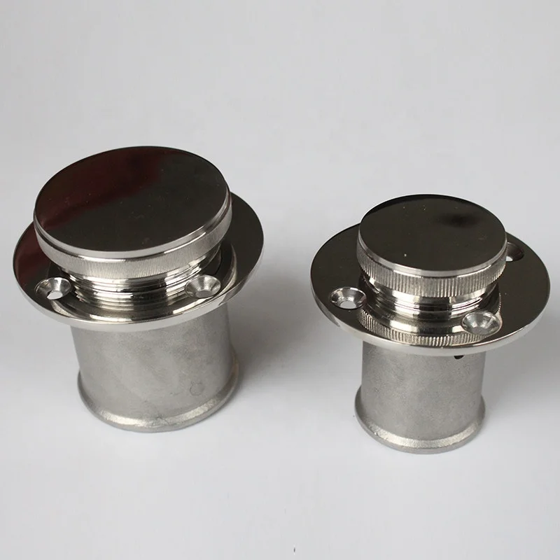 Excellent process 316 stainless steel deck filler with or without key for boat parts