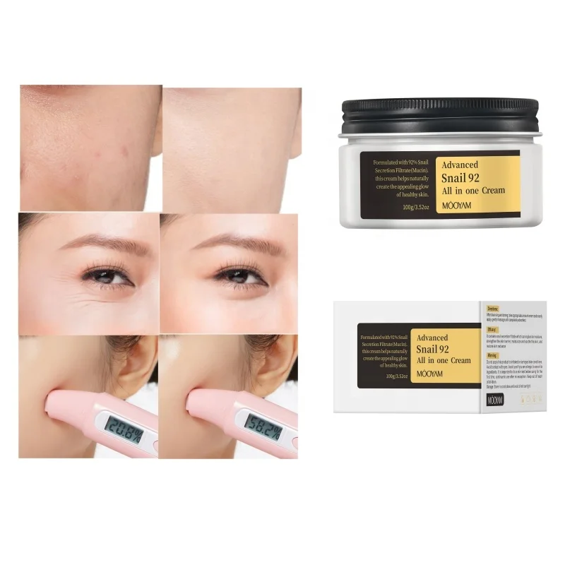 Private Label Organic Korean Skin Care Face Cream Whitening Nourishing Moisturizer Snail Cream