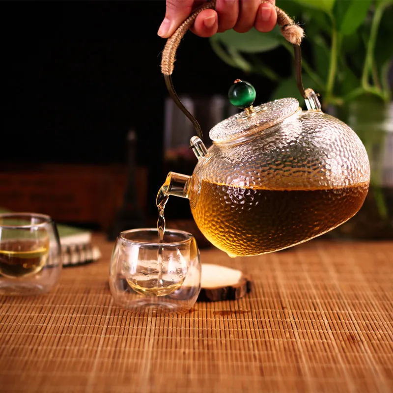 600ml handmade domestic Hot sale intensification pyrex teapot glass teapot tea pots