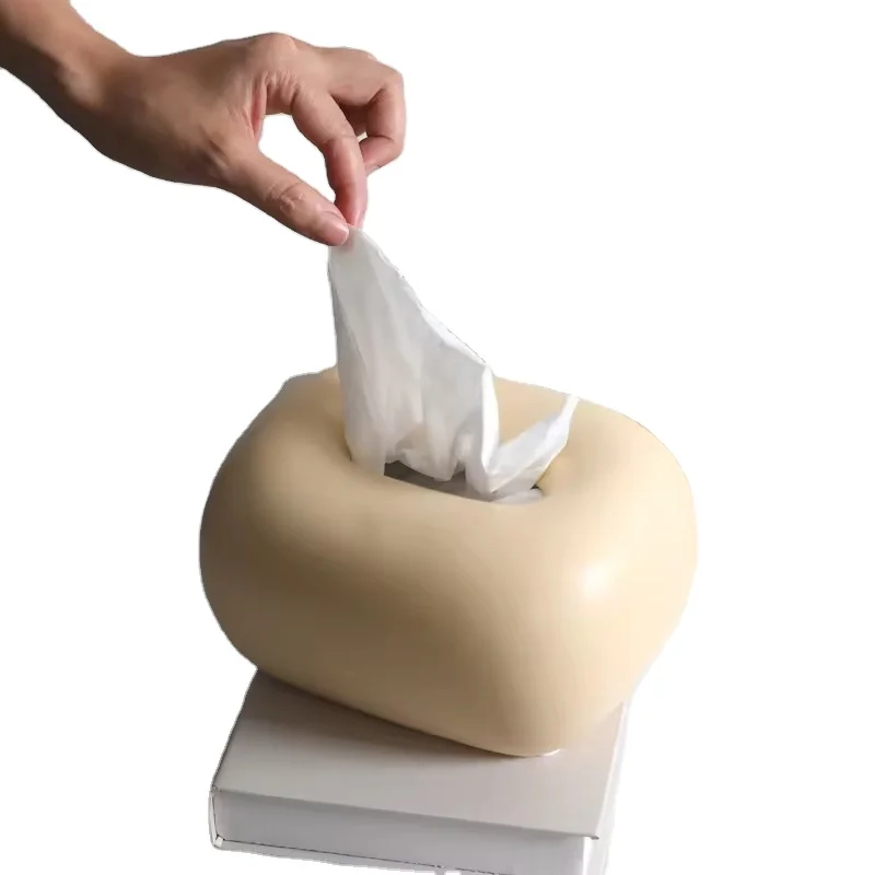 Wholesale factory new creative customized ceramic tissue box dining table living room napkin holders luxury sliver tissue box