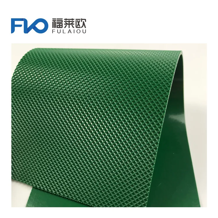One ply green diamond bottom pvc conveyor belting