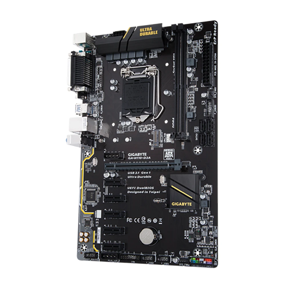 Новый GA-H110-D3A 6gpu 12gpu DDR4 LGA1151 H110-D3A TB250-BTC PR игровой Шахтер материнская