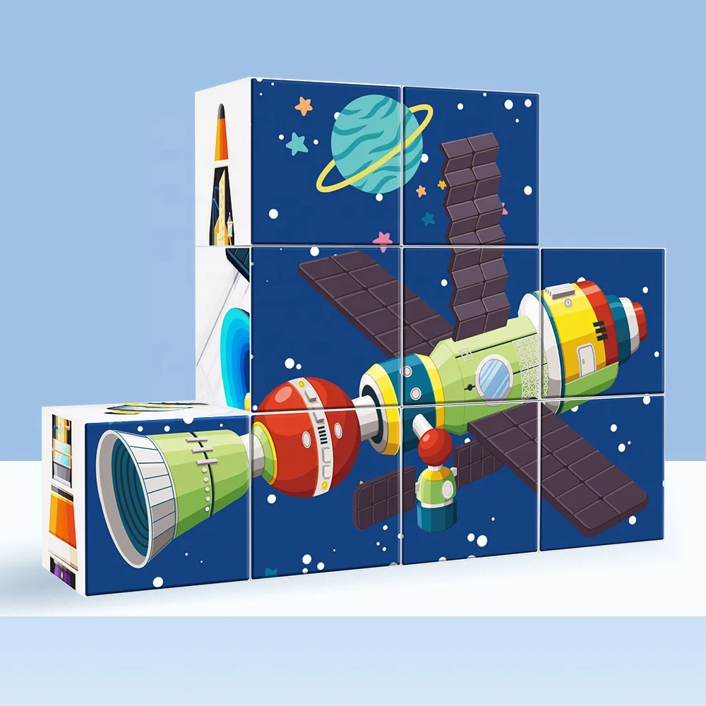 KEBO 69PCS Space Exploration Magnetic Sticker Construction Kit Magic Cubes Toy for Kids