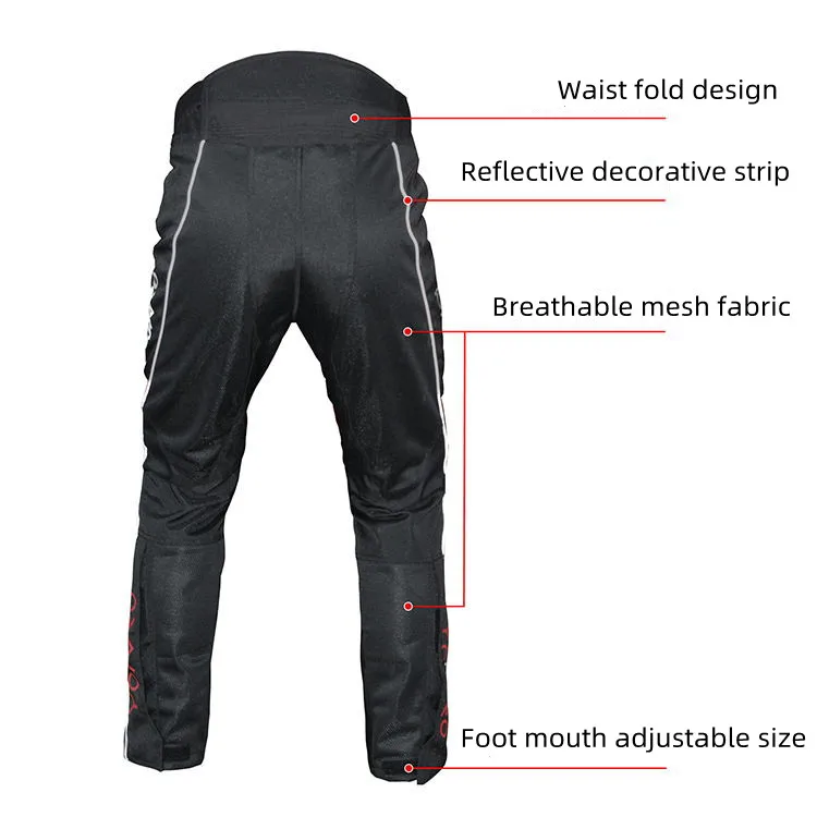 Riding Out Door Embroidered Motorcycle Biker Race Trousers All Size Protective Gear Moto Motorbike Motorcycle Pants