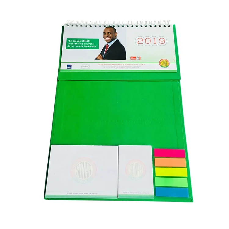 Promotion New Design 2021 Desk Calendar With Colorful Post Sticker Notes