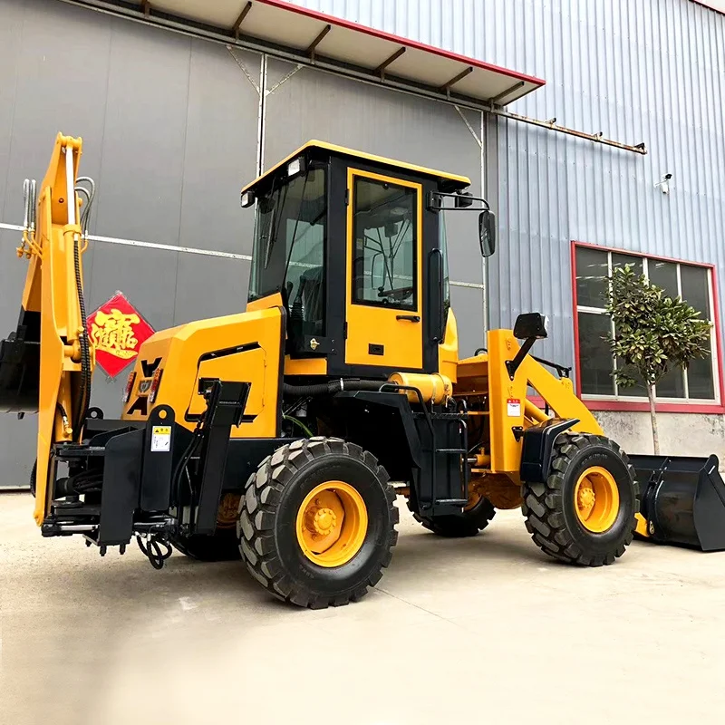 Construction equipment multi-purpose machine front loading rear excavation bucket capacity 0.1 cubic meters compact and durable