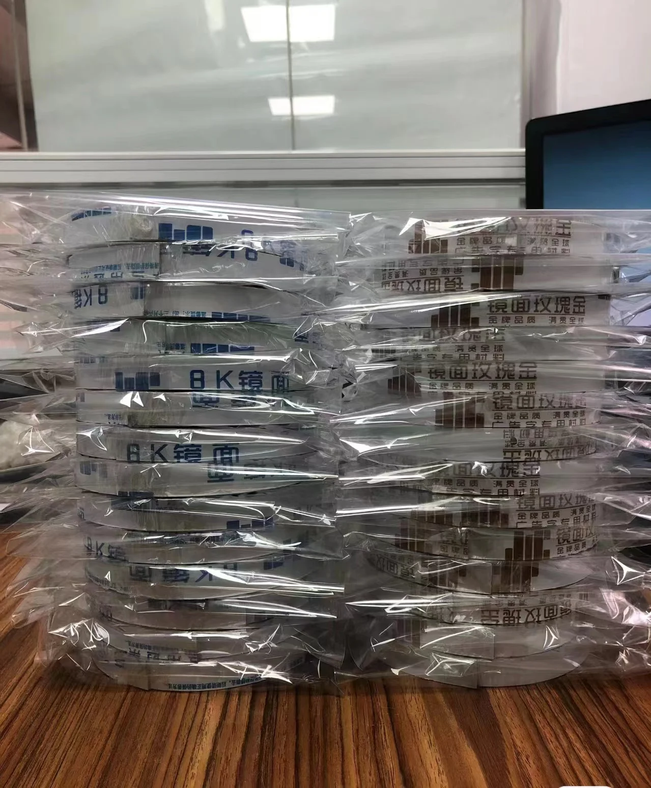 easy to install 25mm titanium alloy Self adhesive roll strip 6cm decoration flat strip for tile trim