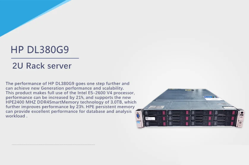  HP оригинальный DL380 Gen9 Intel Xeon V3 V4 2U б/у стойкий Сервер hp сервер proliant dl380