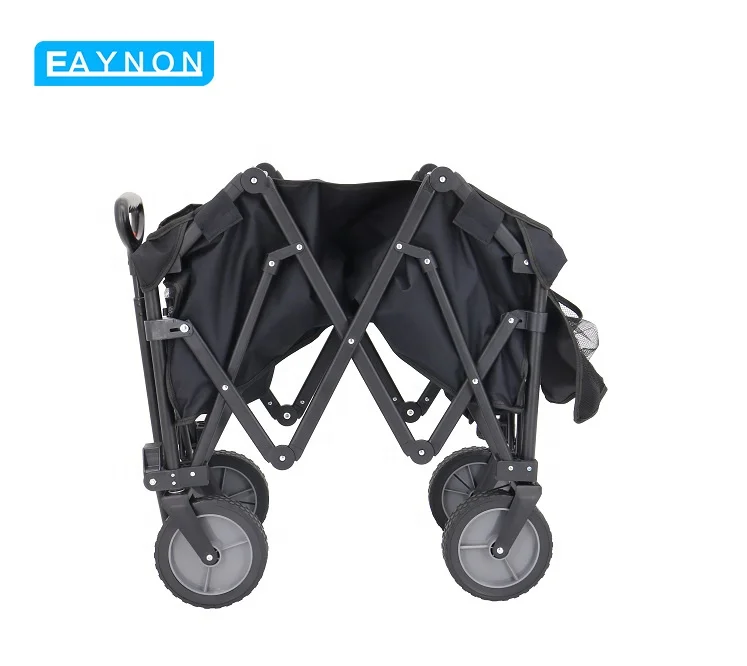 Eaynon Beach wagon Folding wagon Cargo Trolley Foldable Utility Trolley Multi Terrain Trailer Pull Outdoor Patio Garden Cart