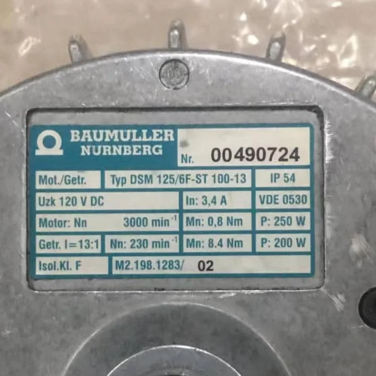 Оригинальный Подержанный двигатель Baumuller Nurnberg M2.198.1283 для офсетной печатной машины SM52 SM74 SM102