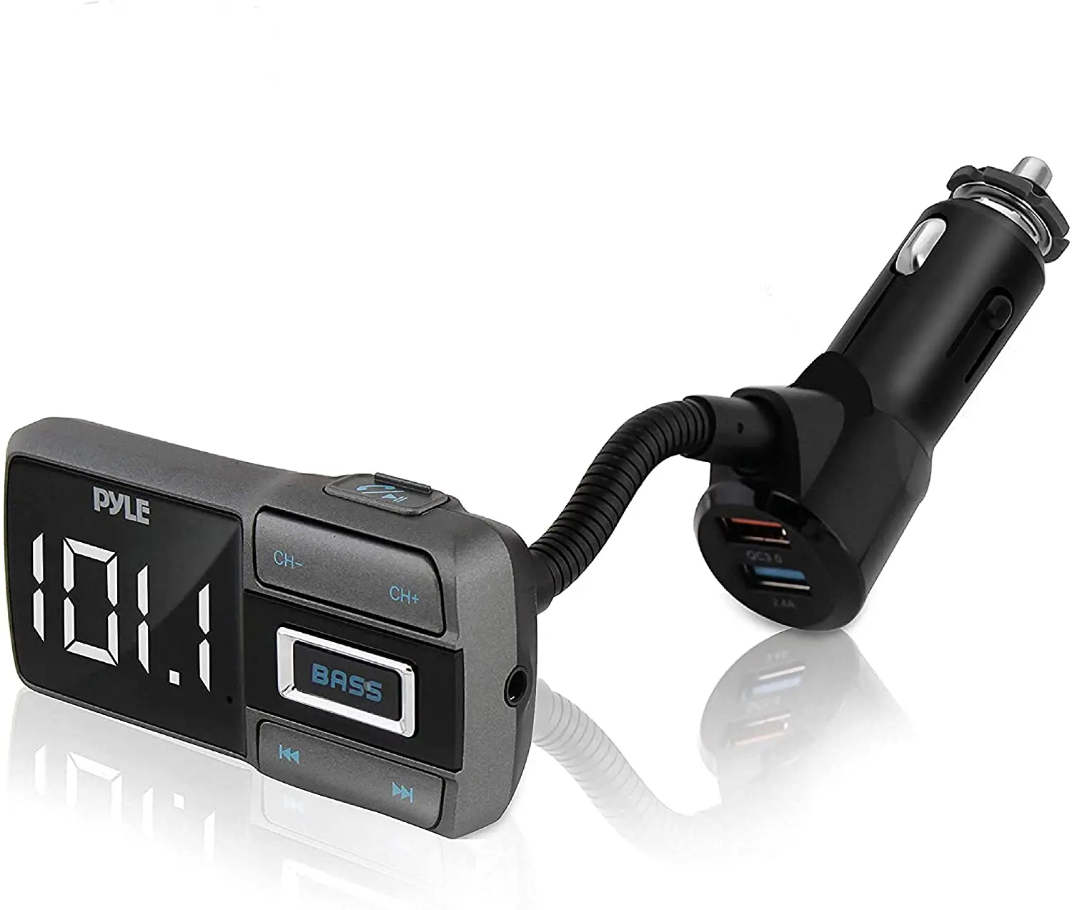 
2021 Hot Product Wireless Car MP3 Player With Hands Free Car Kit FM Transmitter Dual 3.4A USB Car Charger 
