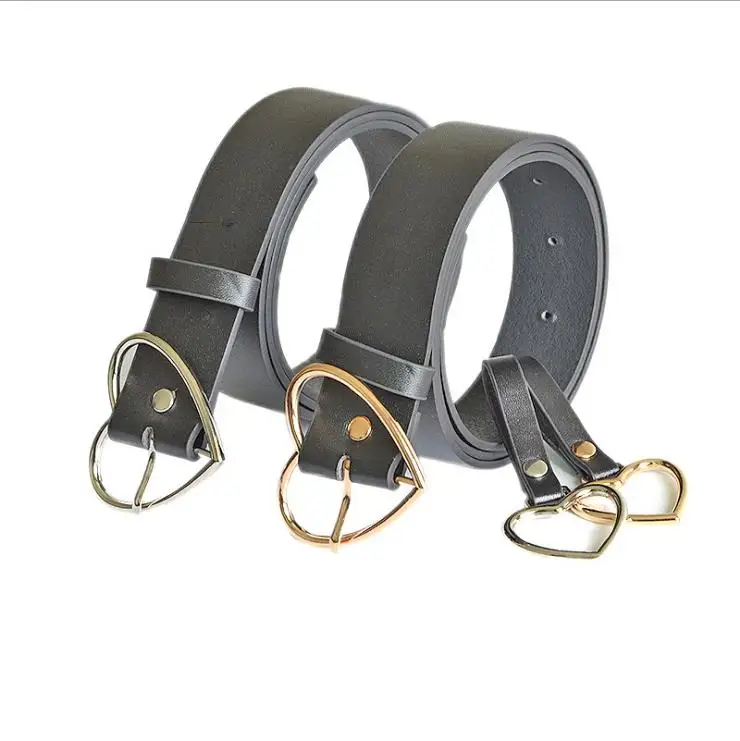 2020 Hot style jeans suspenders  casual waistband punk clear heart-shaped buckle designers Belts