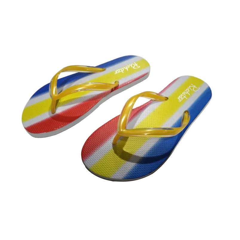 2020 Colorful women pvc shoes flip flop ladies flat beach slipper