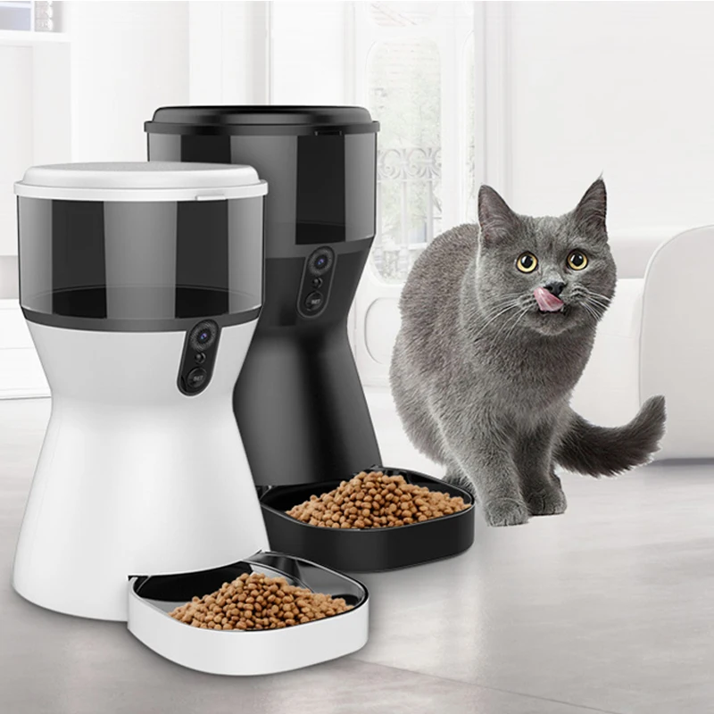 Dog Cat Smart Pet Feeder Camera Remote Control Microchip Automatic Pets Feeder Wifi App