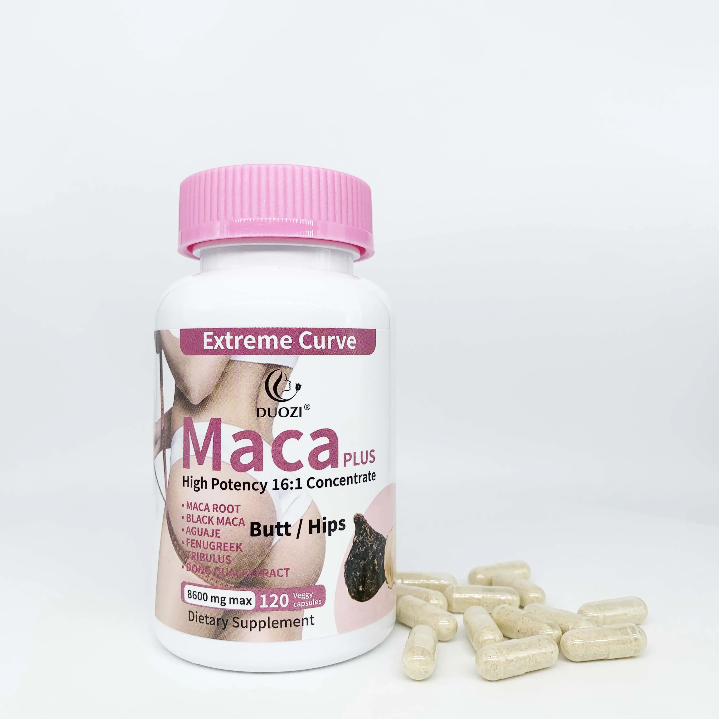 OEM hip butt enlargement booty maca root pills strong maca extract organic ultimate maca pills 120 capsules