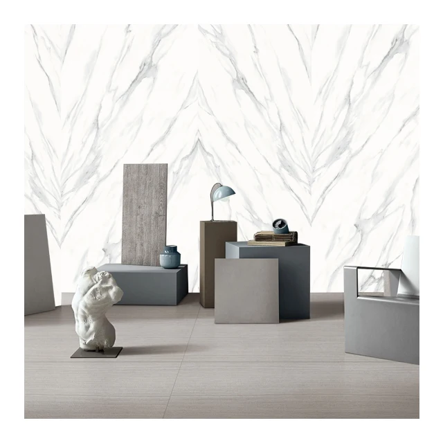 
Guangdong Carrara White Ceramics Floor Thin Slab Tiles Porcelain 