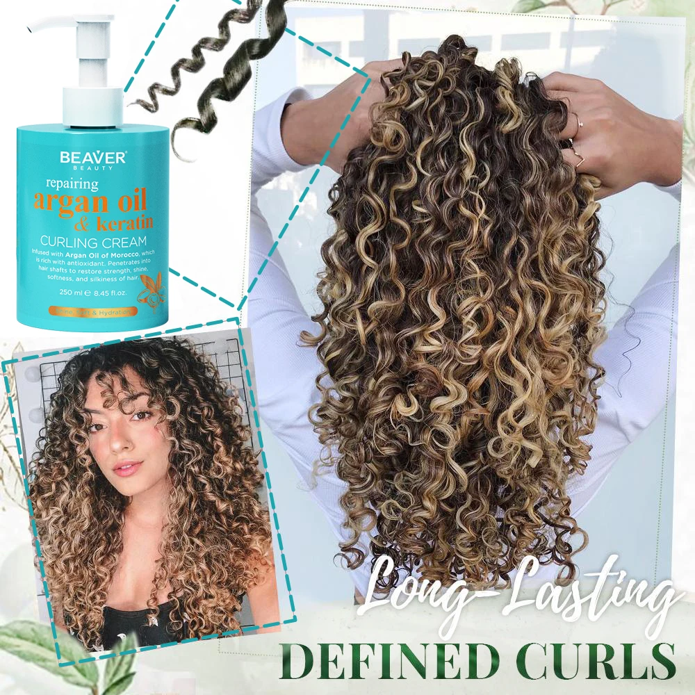 OEM Curl  Cream - Extra Hold - Vitamin E & Silk Proteins Transforms Frizzy Hair to Full,  Sulfate-Free Anti-Frizz Mousse Product