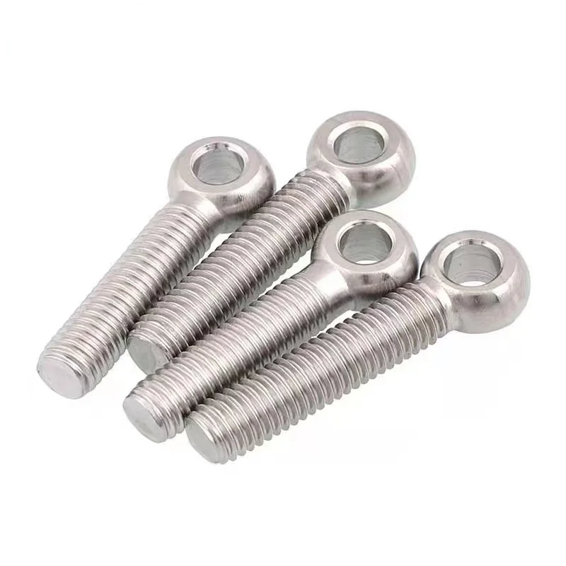 Customized All Sizes High quality SS304 Swing bolt Stainless Steel Full thread DIN 444 Eye Bolt