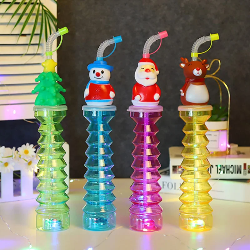 500ml 18oz 16oz palm tree led light up toy fruit character animal tolphin yard glass slush ice cup with straw