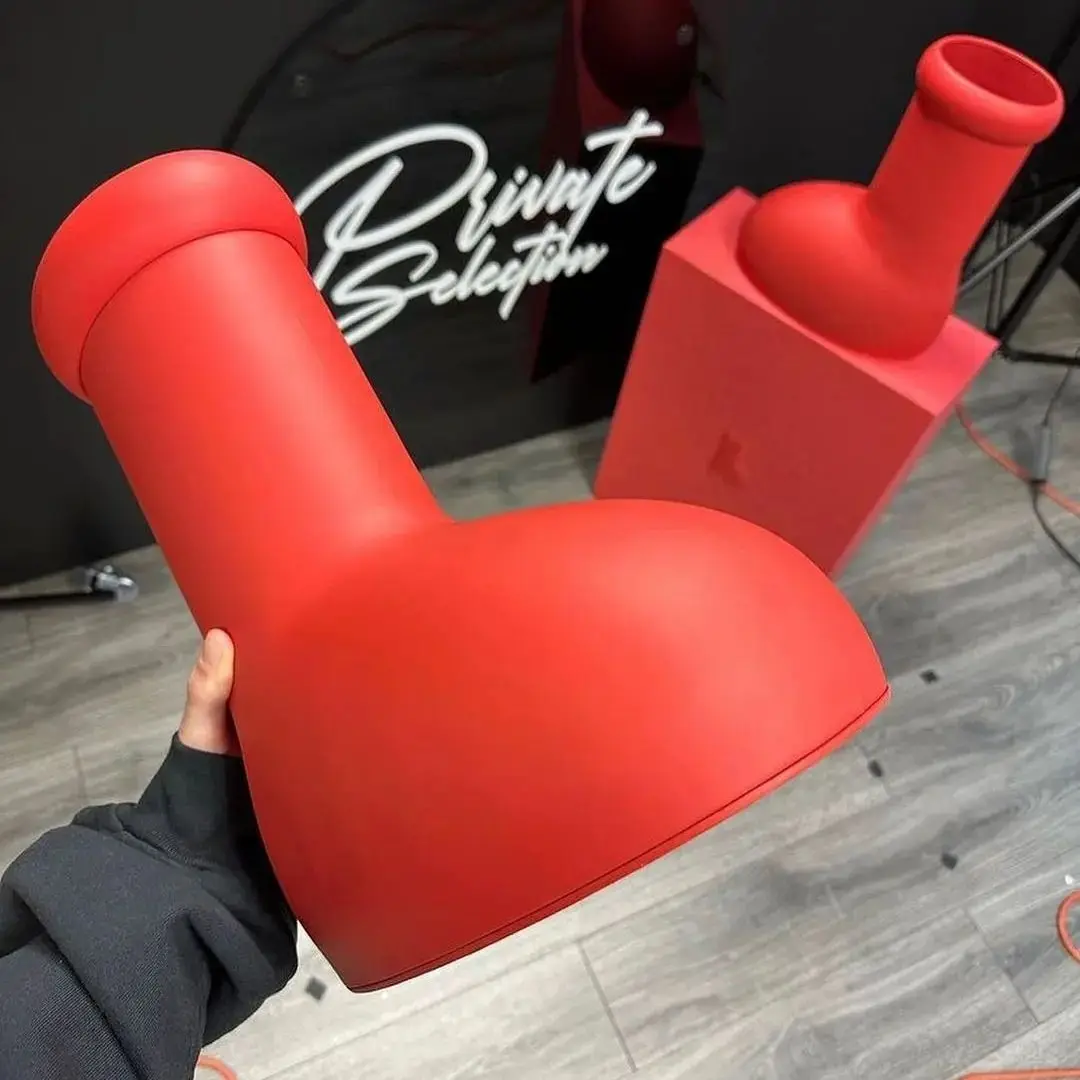 Mschf,Cartoon custom Designer Rubber Rain Astroboy Botas Rojas Mschf Astro Boy Big Red Boots