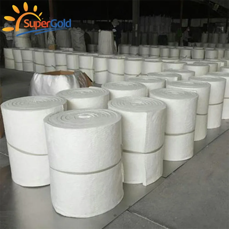 SuperGold refractory ceramic fiber blanket 50mm 128kg/m3 1260 ceramic fiber blanket
