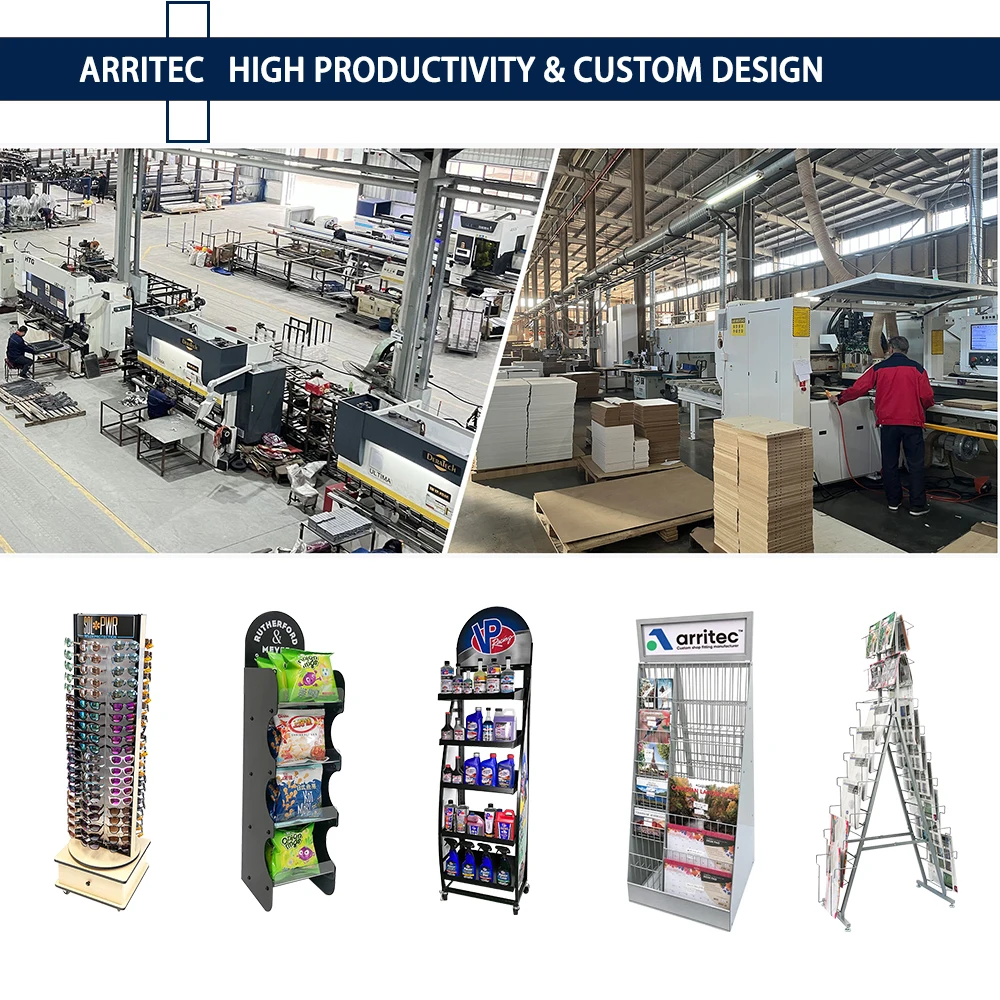 Modern retail round tiered clothes display table wooden clothing store garment display table for retail stores