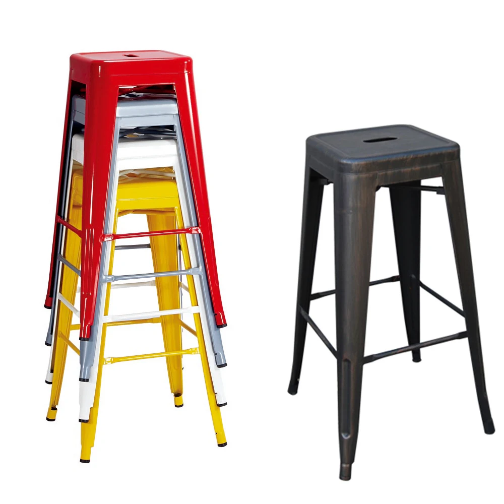 Цена по прейскуранту завода Китай с порошковым покрытием рамка низкая задняя Штабелируемая железный металлический барный стул для ресторана