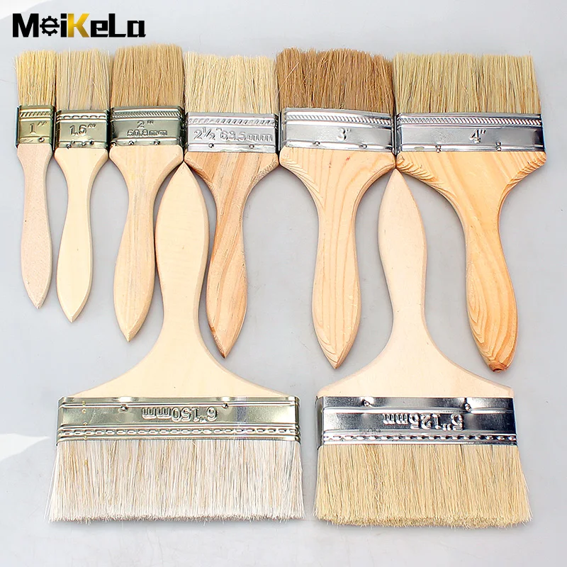 MeiKeLa Decorative tools Paint brushes Wood paint brushes of different sizes for walls