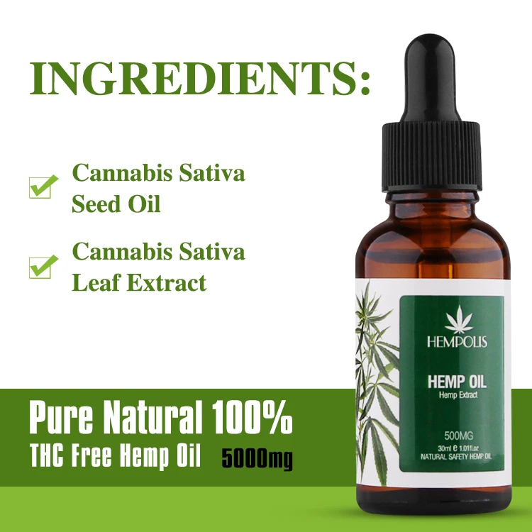 Custom Private Label Organic Natural Cannabidiol Hemp Seed Extract Full Spectrum CBD Oil