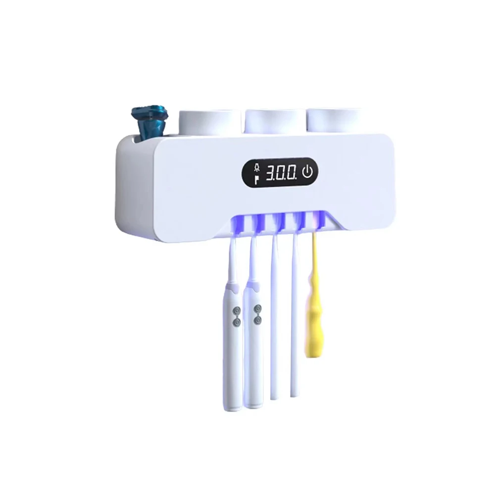 High quality Holder Function Wall Mounted Electric UV Toothbrush Sterilizer For Bathroom tooth brush sterilizer