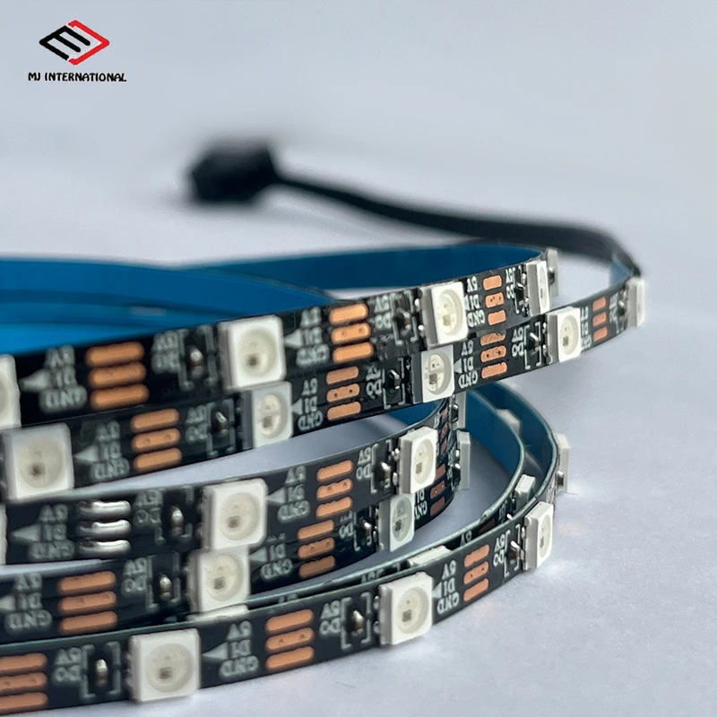 Individually addressable RGB pixel programmable with remote control led ws2812b 144 led pixel strip