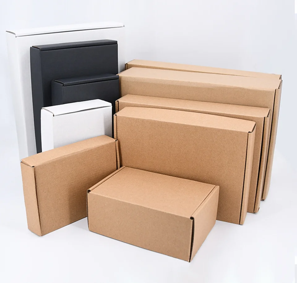 Wholesale corrugated board mailer box ready to ship cheap  skin care clothing shoes paper packaging box shipping box