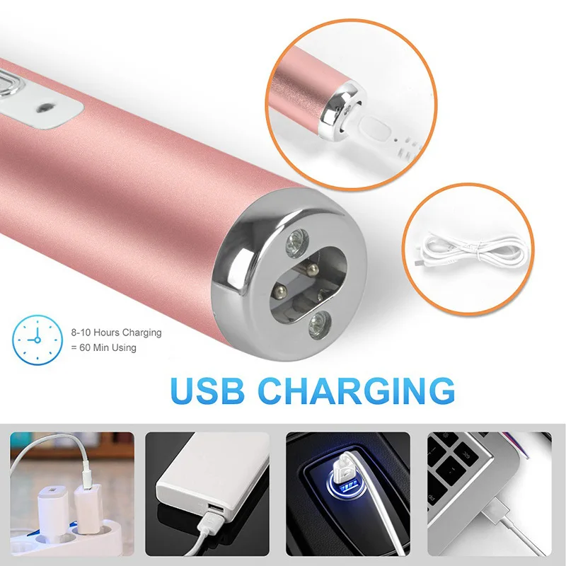 Portable 4 In 1 Lady Shaver Hair Removal Device Electric Nose Eyebrow Trimmer Washable Face Body Bikini Hair Scraper