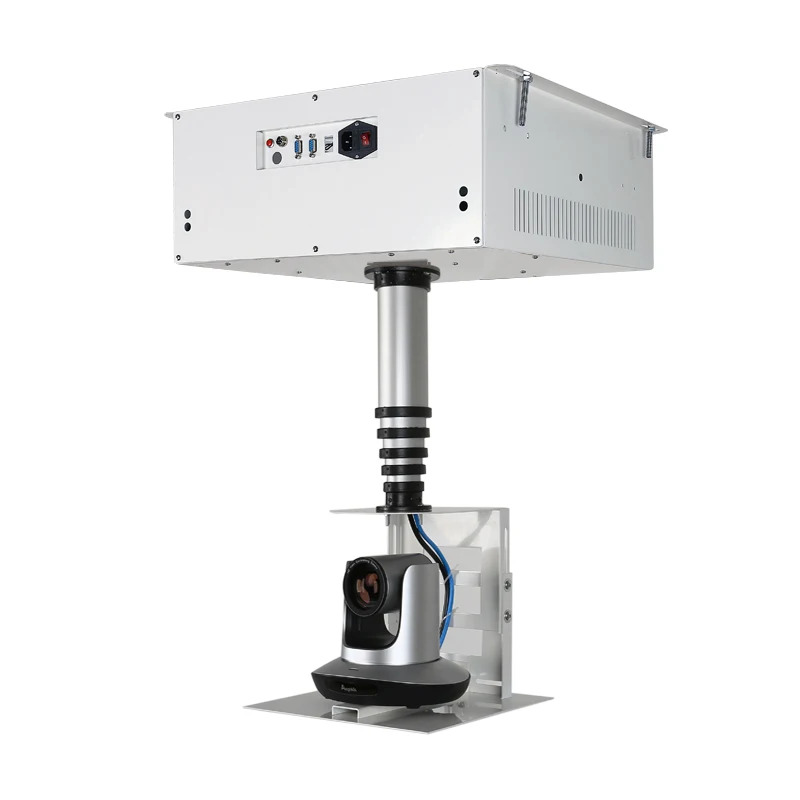 Single Pole Remote Control Electric Telescopic Lift Projector Hanger Motorized Telescoping Lifting Projector Mount Bracket