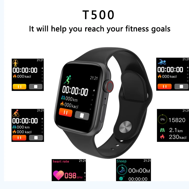 2021 T 500 Pro + умные часы Hi Watch Smart Reloj T500pro hiwatch серии 6 T500plus T500