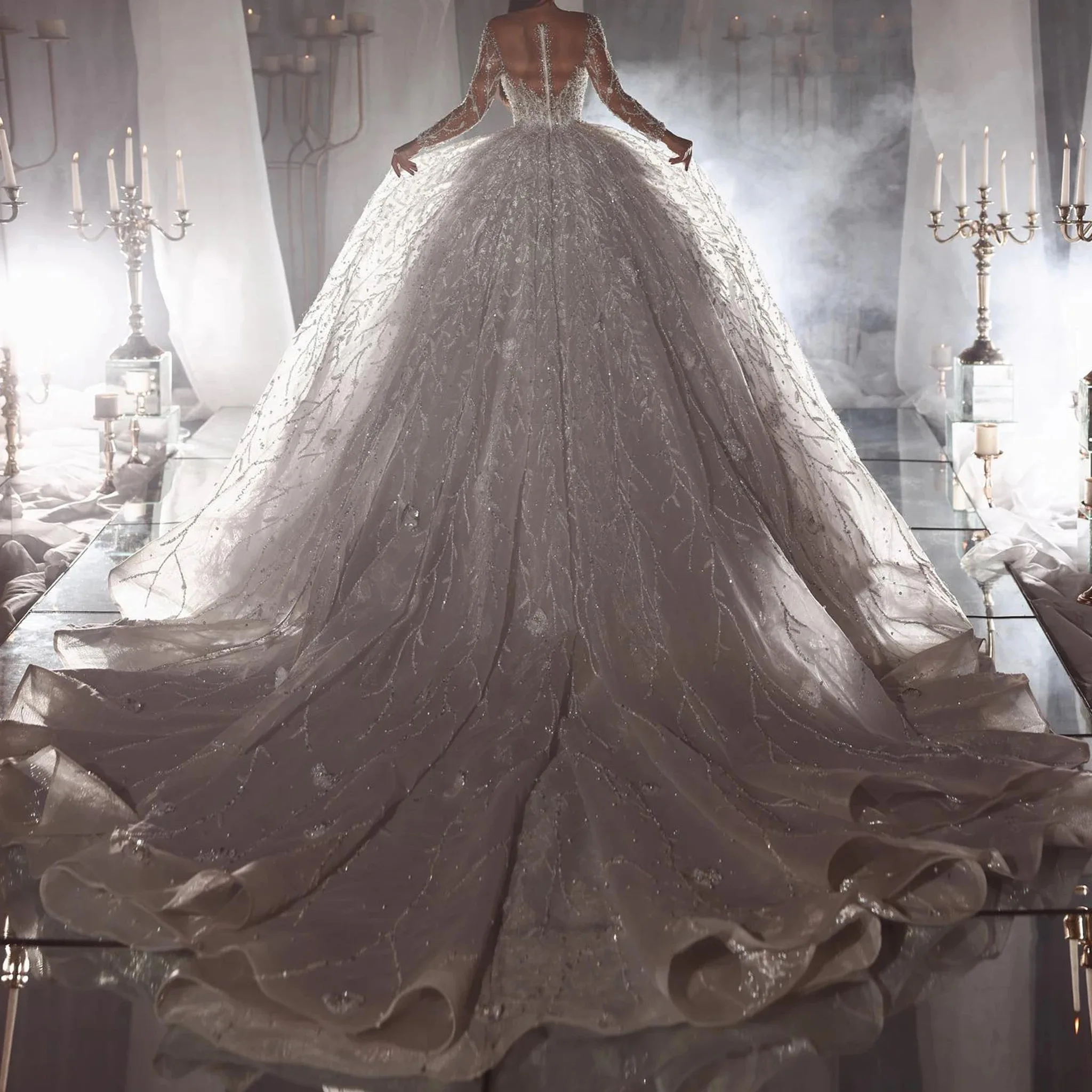 Новое роскошное свадебное платье с бисером принцессы больших размеров Vestidos De Novia Para Boda
