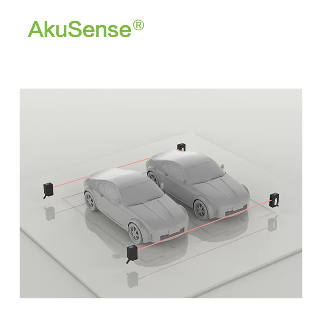 Hot-sale  Square flat dual LED indicators laser optical  beam photo electric sensor