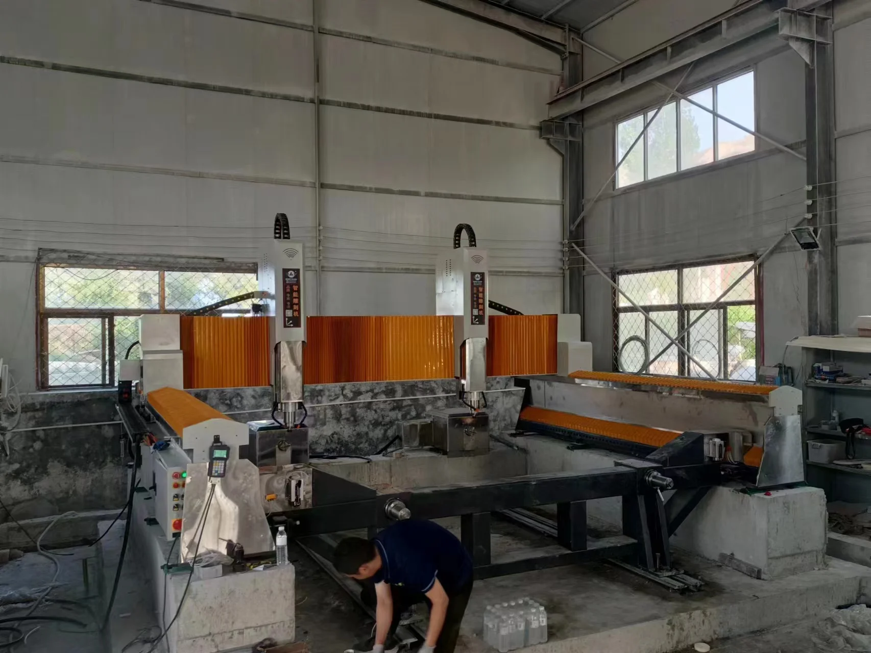 Marble Granite Countertop Sink Hole CNC Router Stone eight heads Cylinder engraving machine
