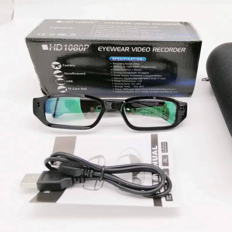 HD 1080P Hidden Mini Wireless Invisible 4K Spy Camera  Glasses