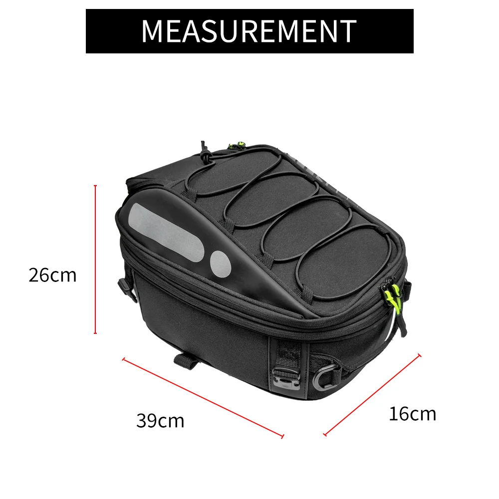 Motorcycle Tail Bag,Seat Bag,Dual Use Motorcycle Waterproof Bag for Motorbike - with One Extra Motorcycle Cargo Net