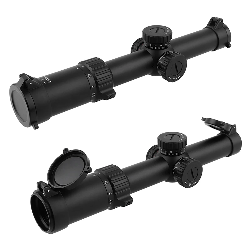 Hot sale 1-6x24 Telescope Second Focal Plane 30mm red and green illumination optics scope for hunting OEM