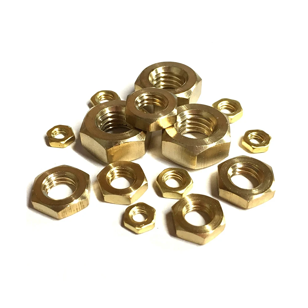 Custom High Quality Fasteners DIN 555 934 12mm Tuercas Manufacture M5 Brass Hex Nut