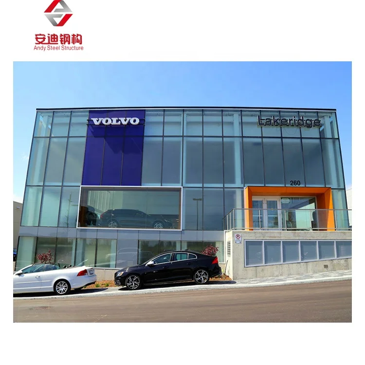 Modern Design Prefabricated Steel Structure Car Showroom Car Exhibition Hall Building Metal Structure Construction